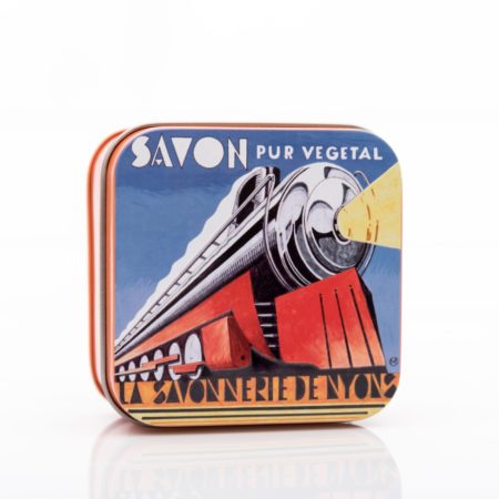 Vintage Blechdose mit Seife „Art Deco Orient Express“, 100 g. La Savonnerie de Nyons, Duft „Verveine“