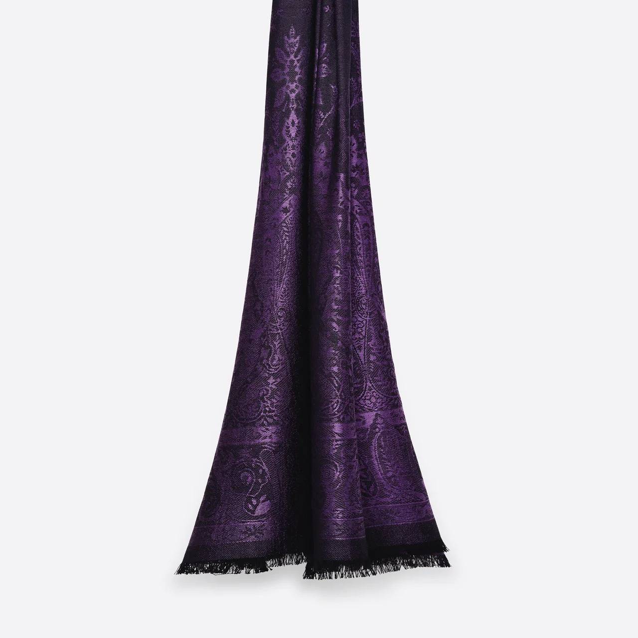 Stola ＂Palma deep purple＂, 200 x 70 cm. Petrusse, 65% Wolle, 35% Seide