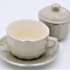 Große Tasse Apilco Flora, 25cl. Grau, Platinrand (ohne Untertasse) – Bild 3