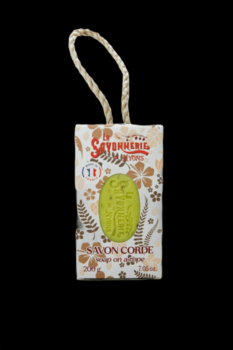 Peelingseife an Kordel, 220 g. La Savonnerie de Nyons, Duft „Verveine“ – Bild 2