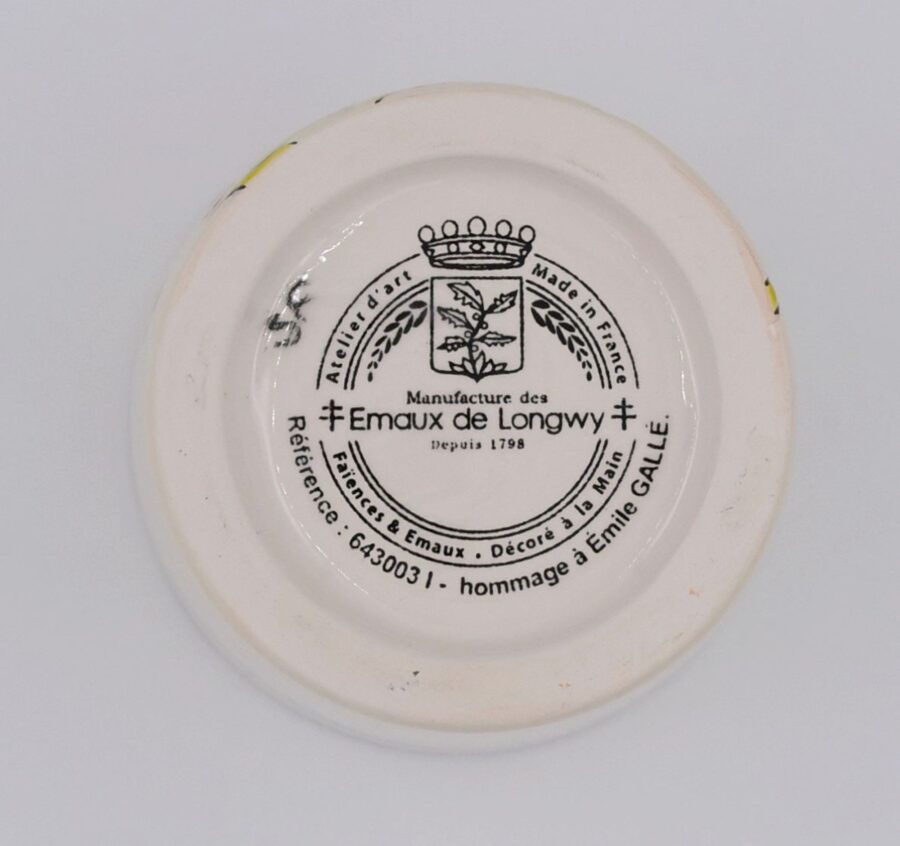 Duftkerze "Hommage à Emile Gallé", 11,5 cm. Emaux de Longwy. Emaille, Gold. Duft “Weißer Tee” – Bild 2