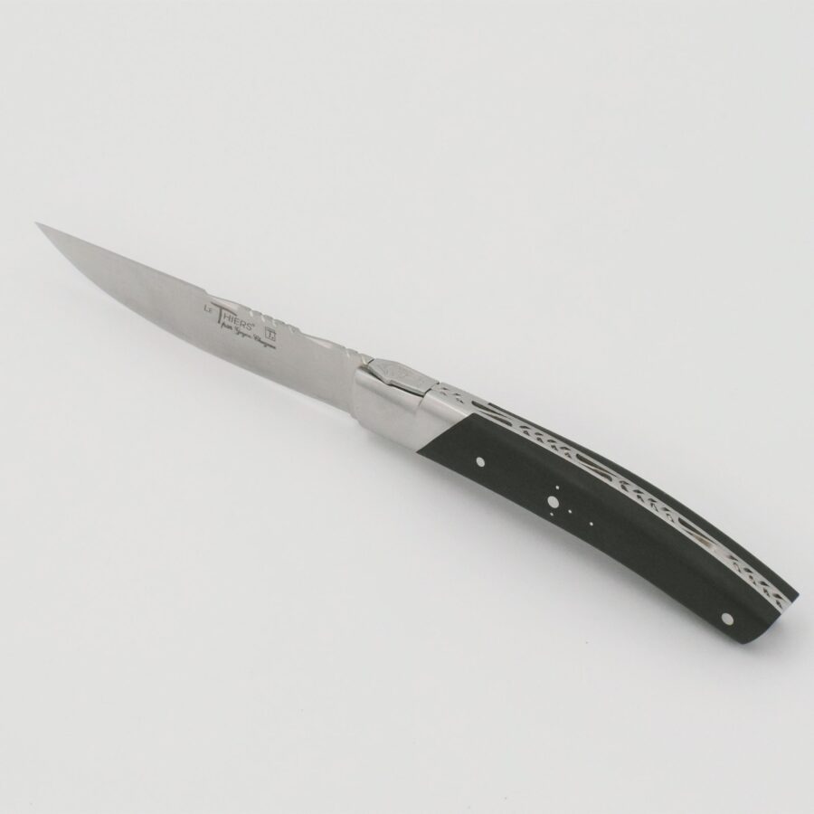 Steakmesser "Le Thiers Pirou Prestige", 23 cm. Goyon-Chazeau, Griff Ebenholz, matt