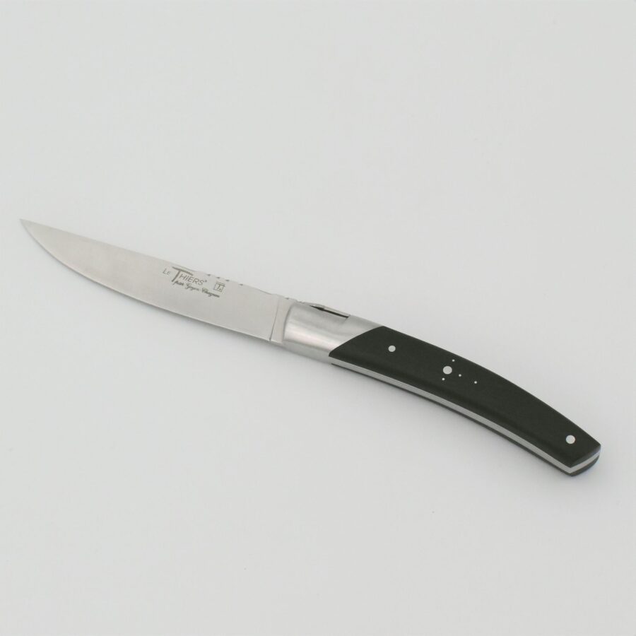 Steakmesser "Le Thiers Pirou Prestige", 23 cm. Goyon-Chazeau, Griff Ebenholz, matt – Bild 2