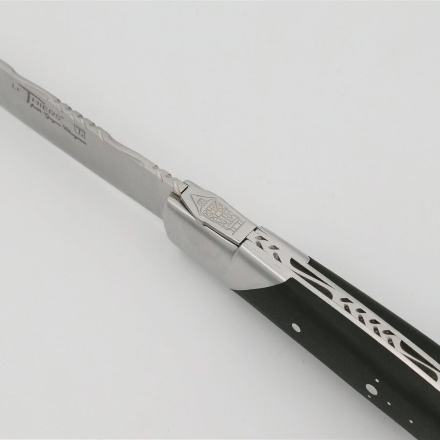 Steakmesser "Le Thiers Pirou Prestige", 23 cm. Goyon-Chazeau, Griff Ebenholz, matt – Bild 3