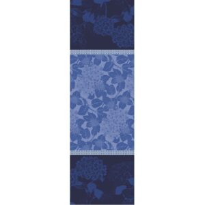 Tischläufer "Hortensias", 54 x 175 cm. Garnier-Thiebaut, Fleckschutz, 100% Bio-Baumwolle