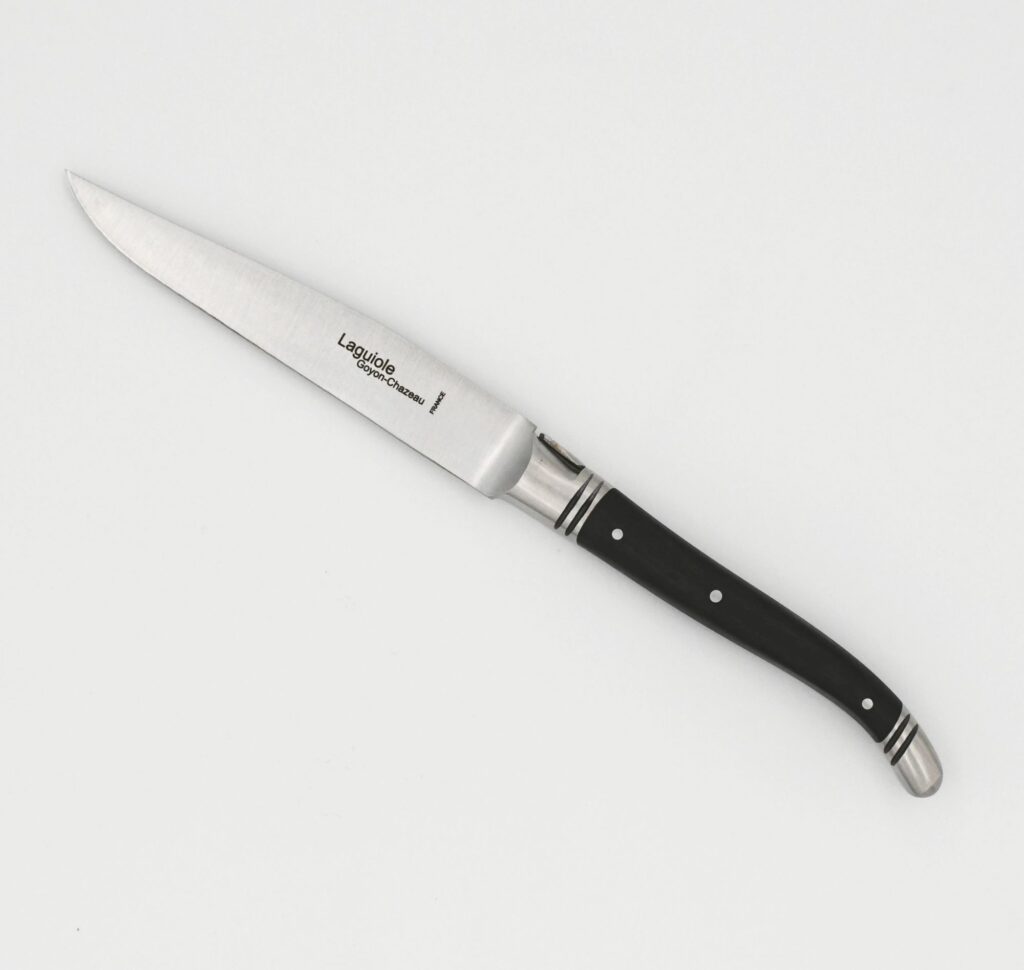 Steakmesser "Laguiole Avantage", 23 cm. Goyon-Chazeau, Griff Ebenholz, matt
