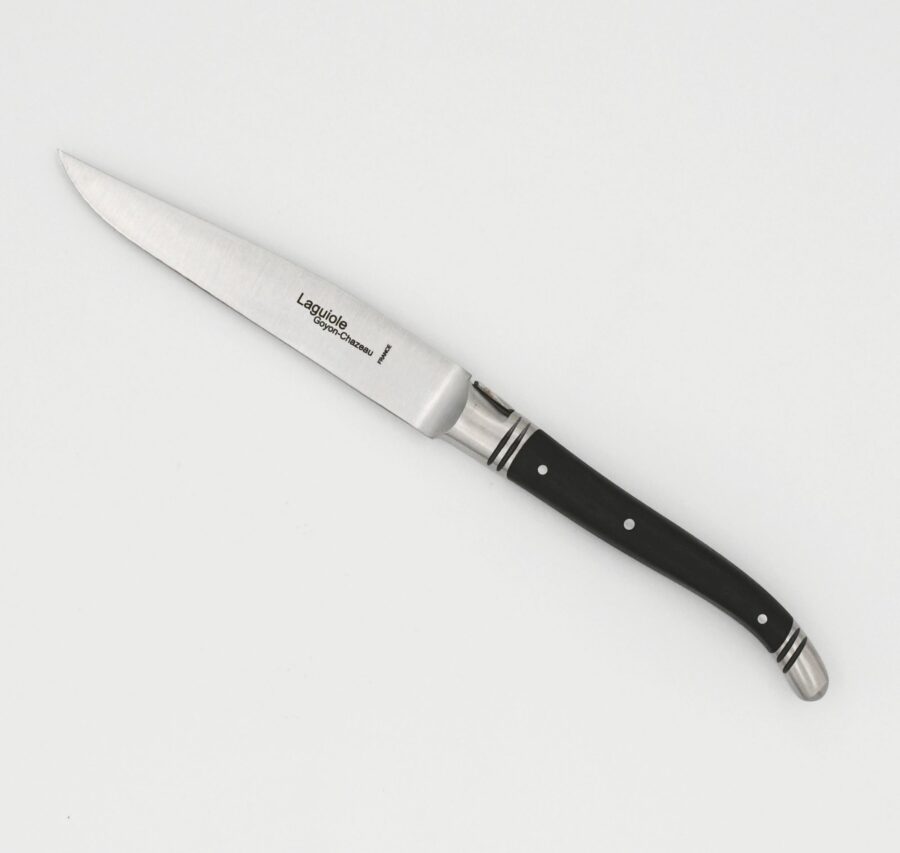 Steakmesser "Laguiole Avantage", 23 cm. Goyon-Chazeau, Griff Ebenholz, matt
