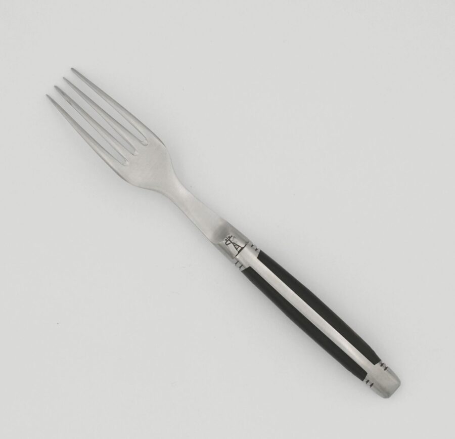 Steakgabel "Laguiole Avantage", 22cm. Goyon-Chazeau, Griff Ebenholz, matt