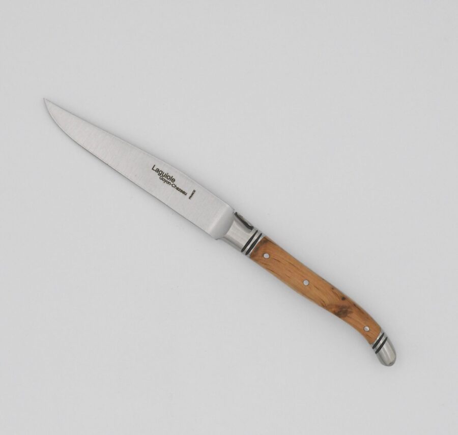 Steakmesser "Laguiole Avantage", 23 cm. Goyon-Chazeau, Griff Wacholderholz, matt