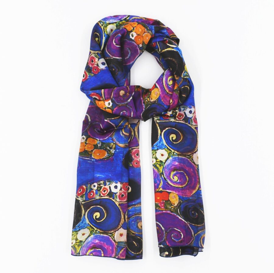 Seidenschal Damen Gustav Klimt "Virgin", 140 x 40 cm. Brochier Soieries, 100% Seide