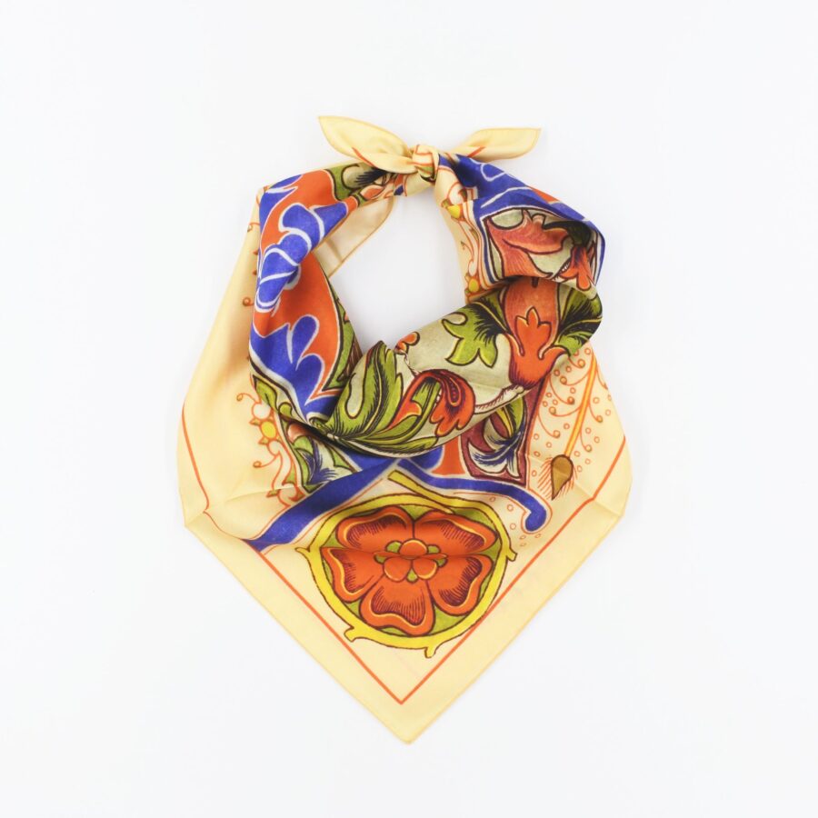 Seidentuch Damen "Lettre Médiévale", 70 x 70 cm. Brochier Soieries, 100% Seide – Bild 2