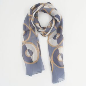 Seidenschal Damen. Jules Leleu "Ronds", 140 x 40 cm. Brochier Soieries, 100% Seide