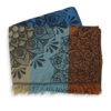 Seiden Merinoschal Damen "Mood Blau/Beige", 190 x 60 cm. LA FABRIQUE d'écharpe, 75% Merino, 25% Seide – Bild 3