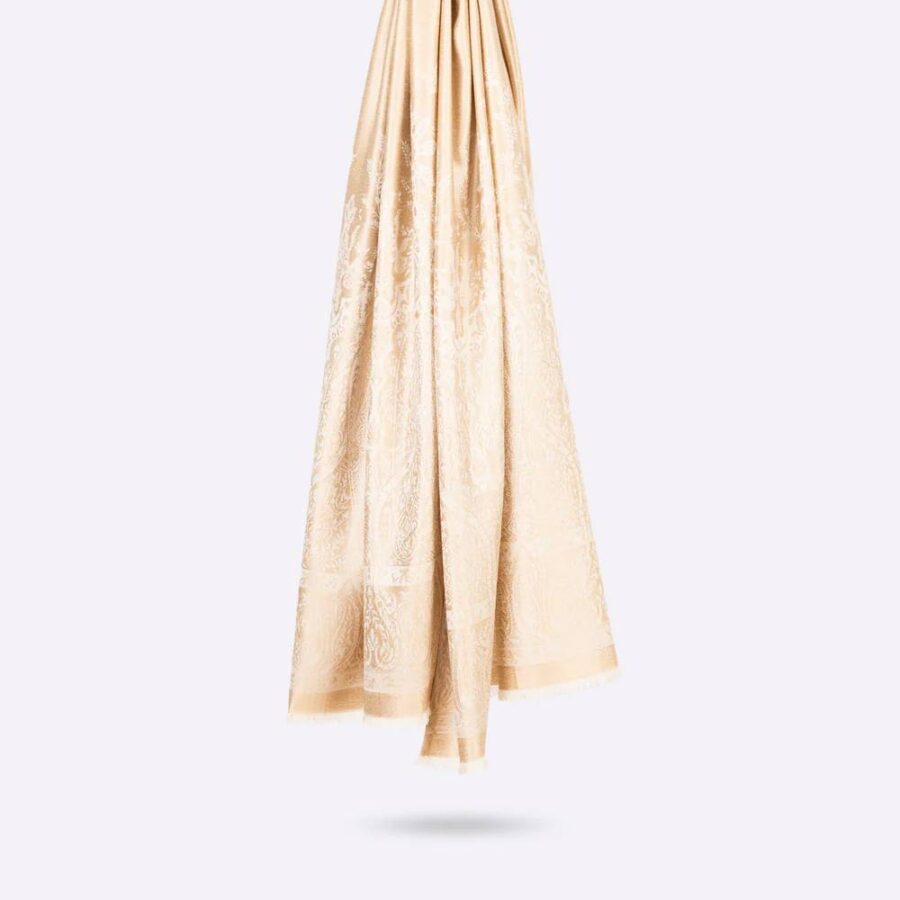 Stola "Palma nacre", 200 x 70 cm. Petrusse, 65% Wolle, 35% Seide