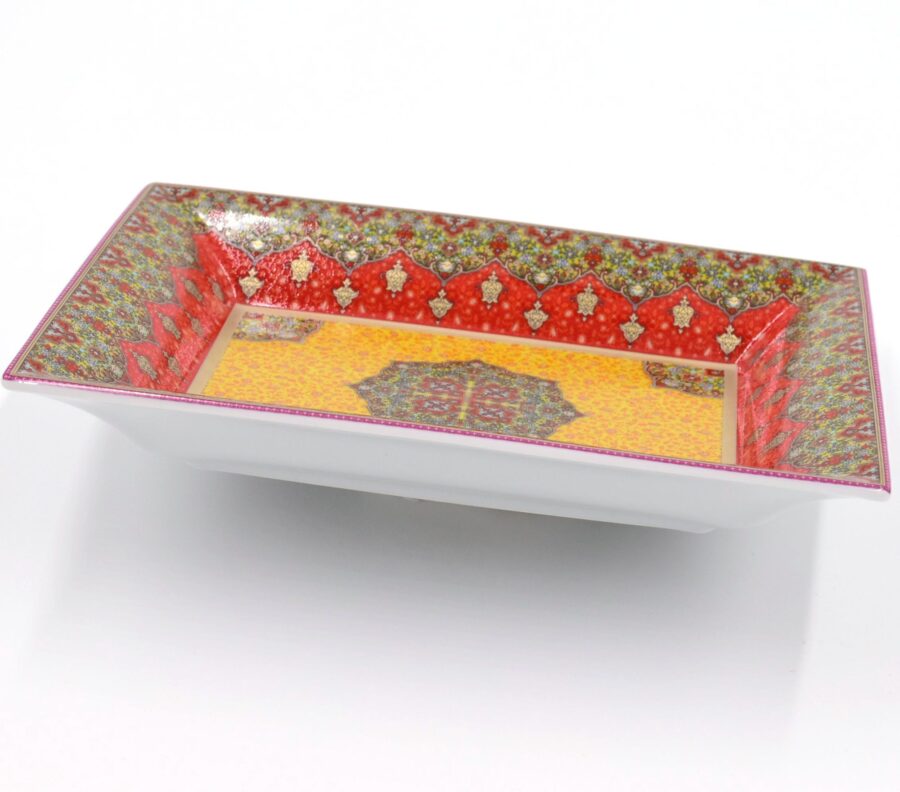 Deko-Schale "Dhara", 16 x 12 cm. Deshoulières. Porzellan, Gold – Bild 2