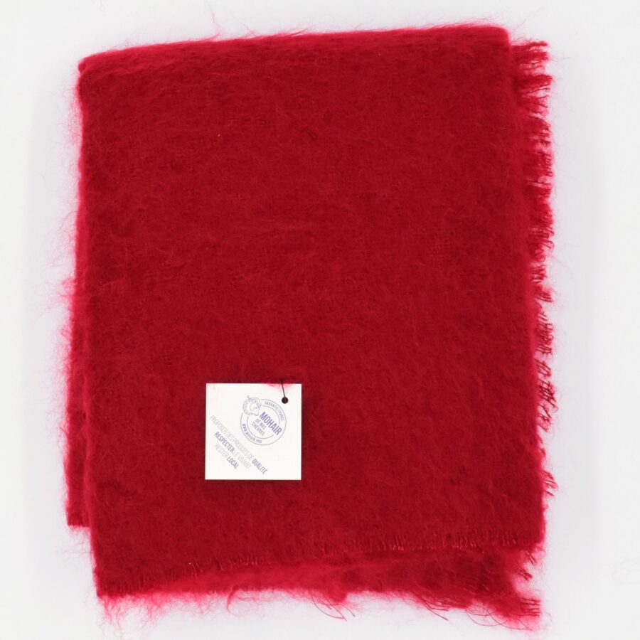 Gewebte Stola kirschrot. 60x200cm, 100% Kid Mohair – Bild 3