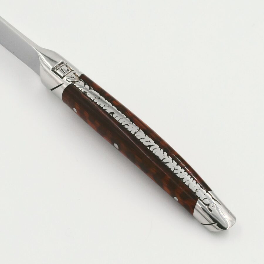 Käsemesser "Prestige", 24 cm. Goyon-Chazeau, Griff Amourettenholz, glänzend, in Holzbox – Bild 4