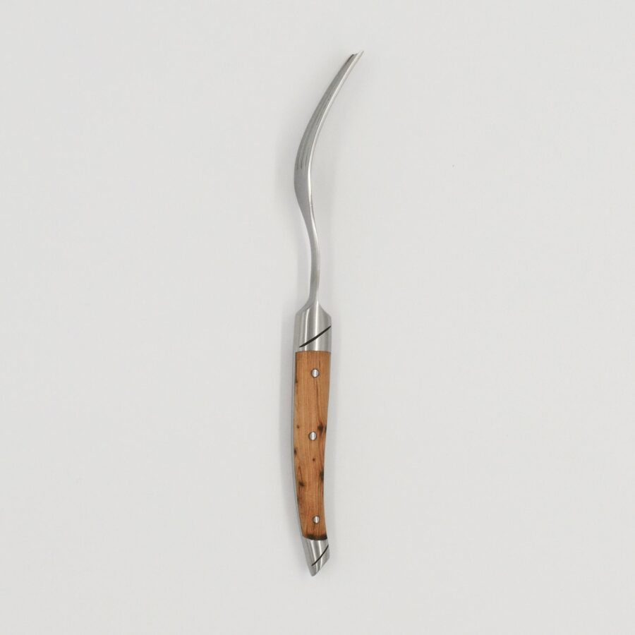 Steakgabel "Le Thiers Avantage", 22 cm. Goyon-Chazeau, Griff Wacholderholz, matt – Bild 2