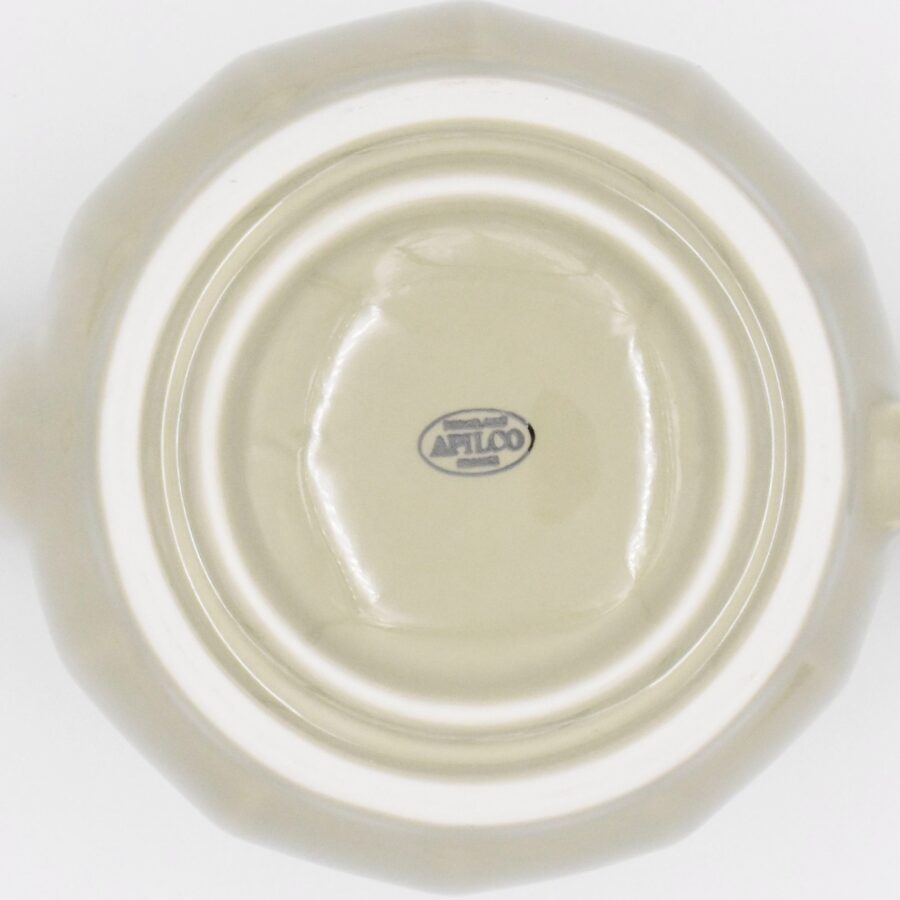 Große Teekanne Apilco Flora, 60cl. Grau, Platinrand – Bild 5