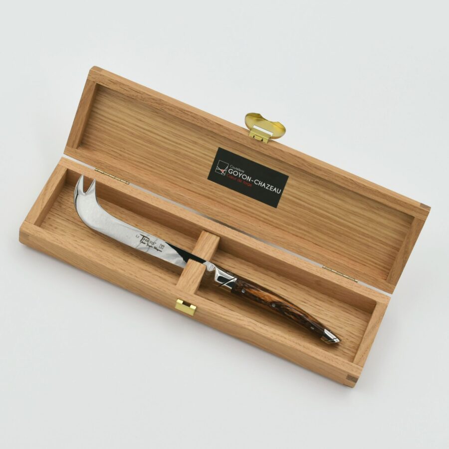 Käsemesser "Prestige", 24 cm. Goyon-Chazeau, Griff Schlangenholz, glänzend, in Holzbox