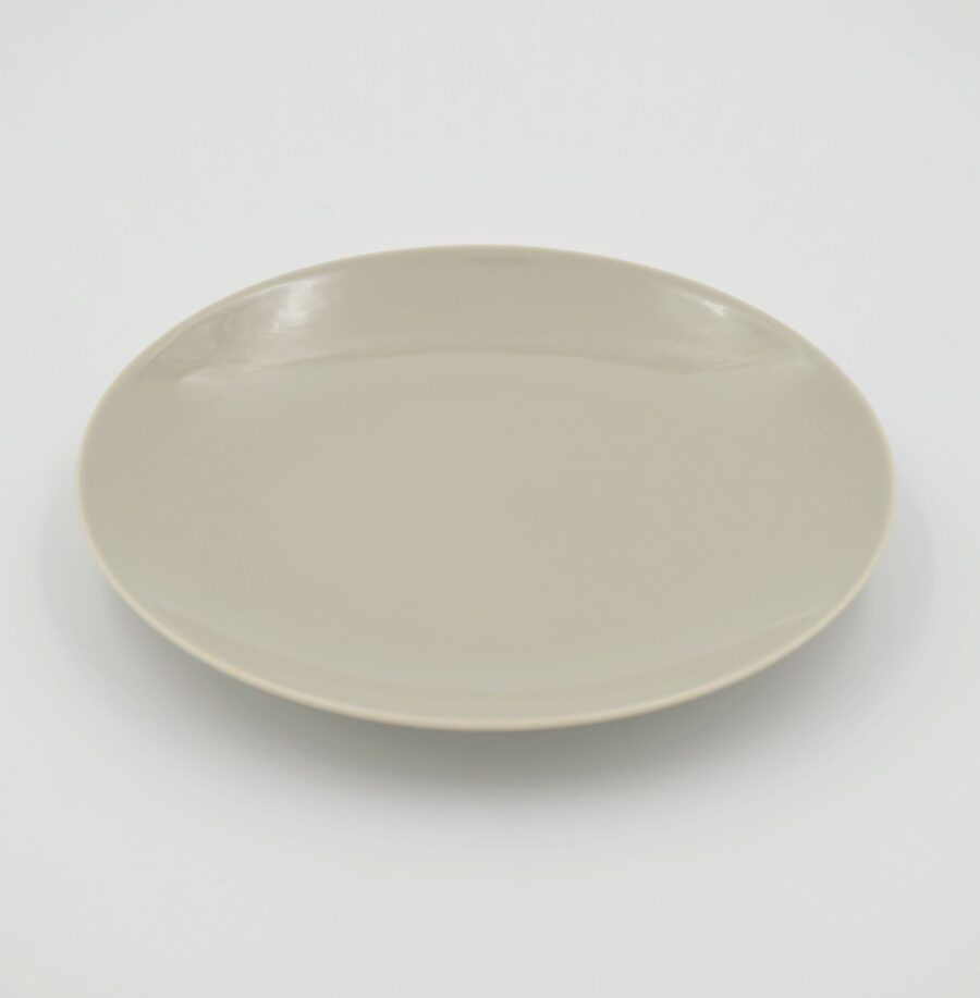 Teller passend zu Apilco Flora, 21cm. Grau, ohne Platinrand