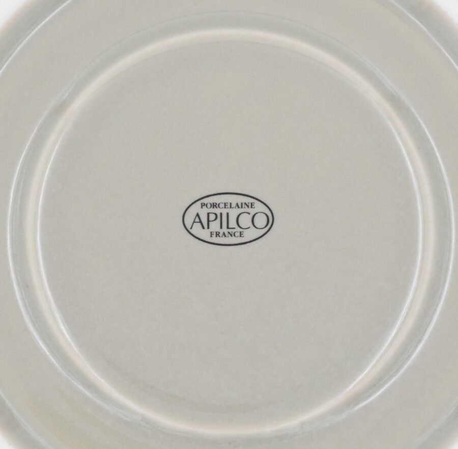 Mokkatasse Apilco Flora, 10cl. Grau, Platinrand – Bild 5