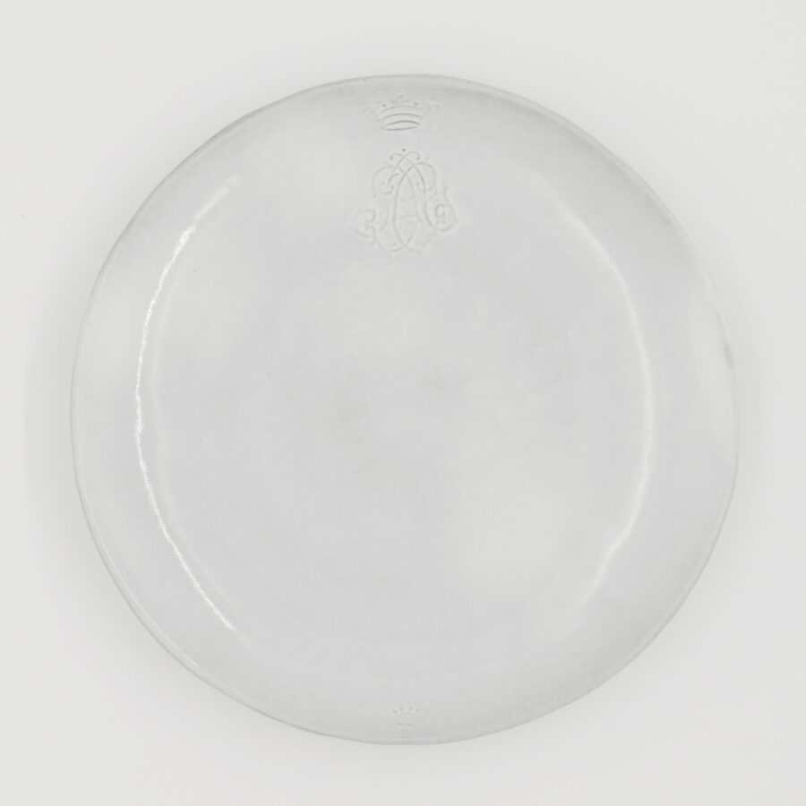 Platzteller "Henri IV" (32 cm). Weißes Geschirr von Niderviller.