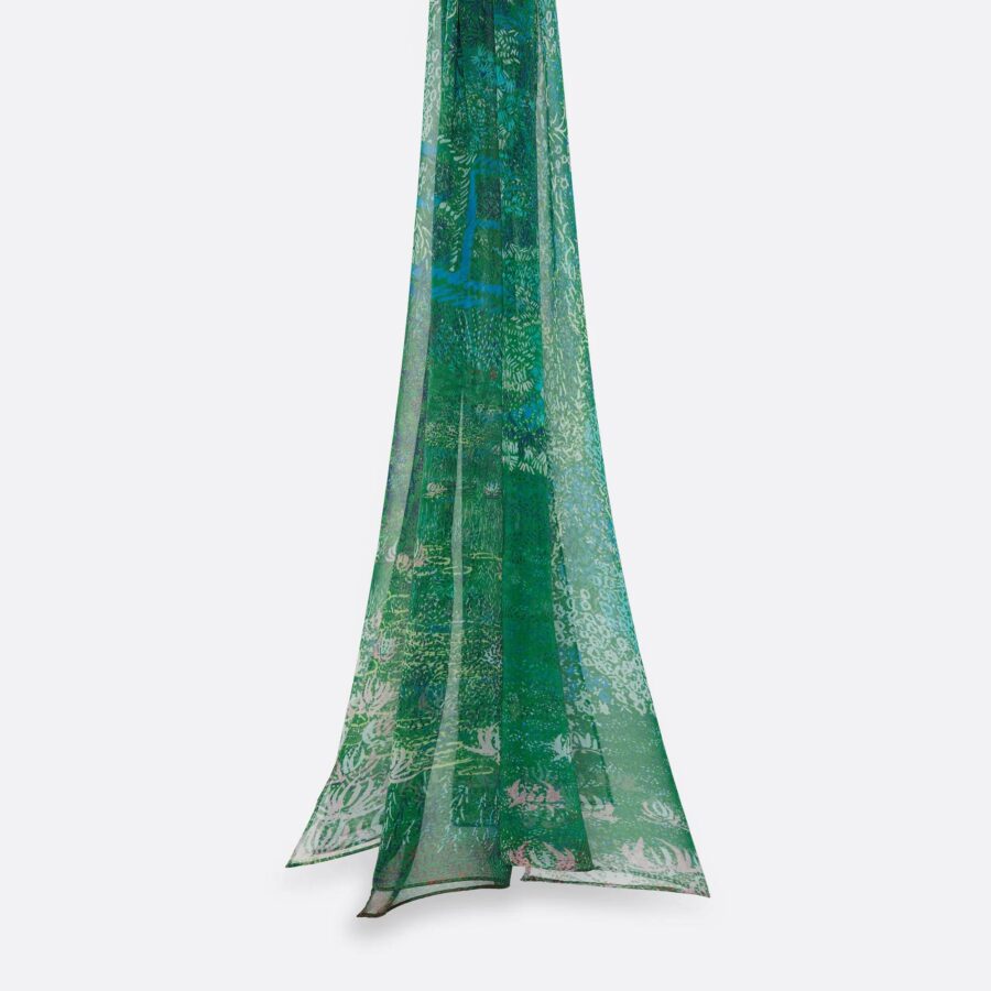 Seidenschal Damen "Harmonie verte", 180 x 60 cm. Petrusse, 100% Seide