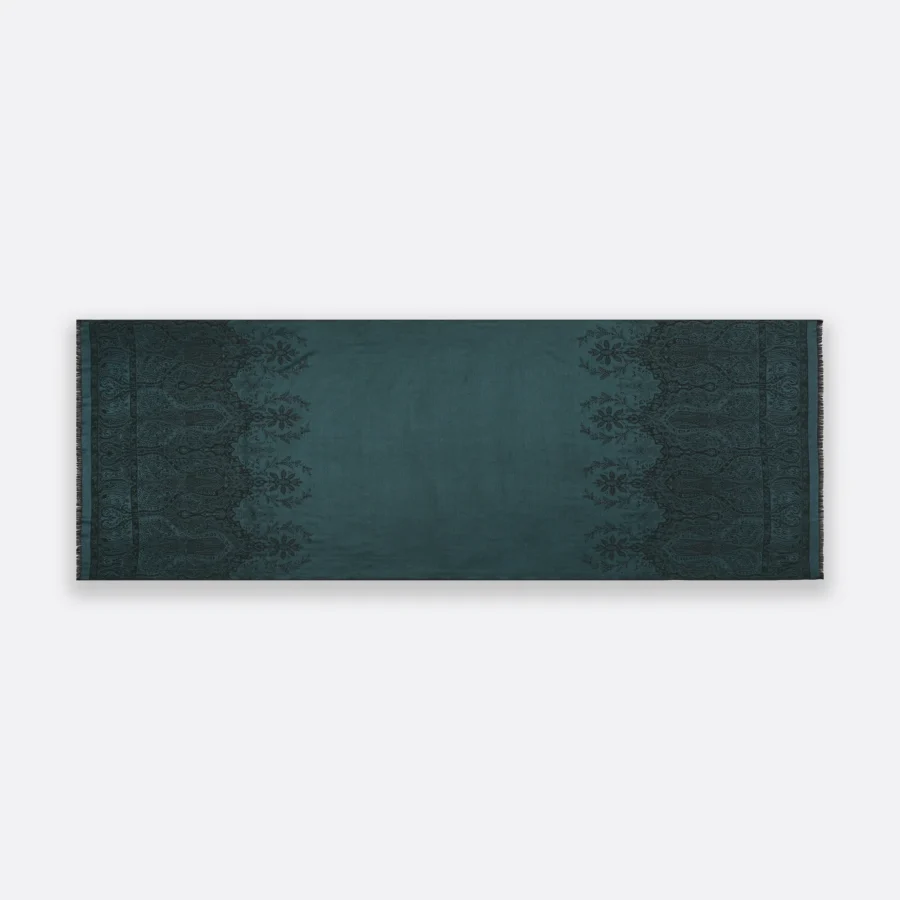 Stola "Palma blau Amazonite", 200 x 70 cm. Petrusse, 65% Wolle, 35% Seide – Bild 2