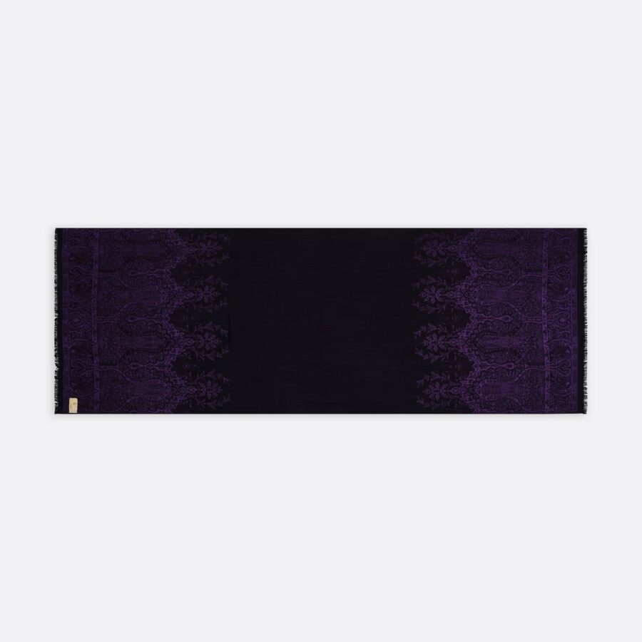 Stola "Palma deep purple", 200 x 70 cm. Petrusse, 65% Wolle, 35% Seide – Bild 2