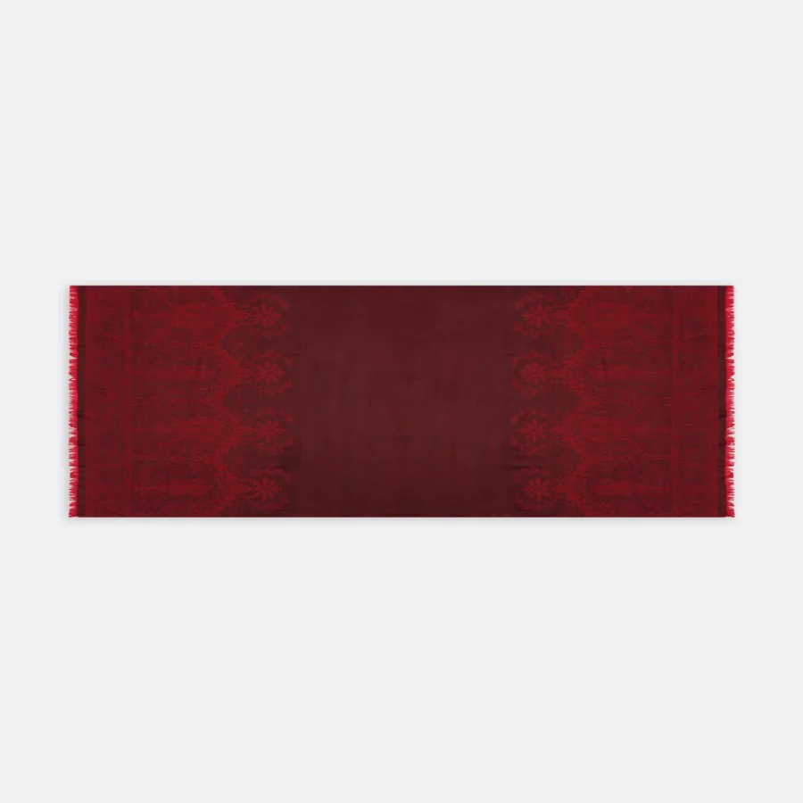 Stola "Palma Rouge Bourgogne", 200 x 70 cm. Petrusse, 65% Wolle, 35% Seide – Bild 2