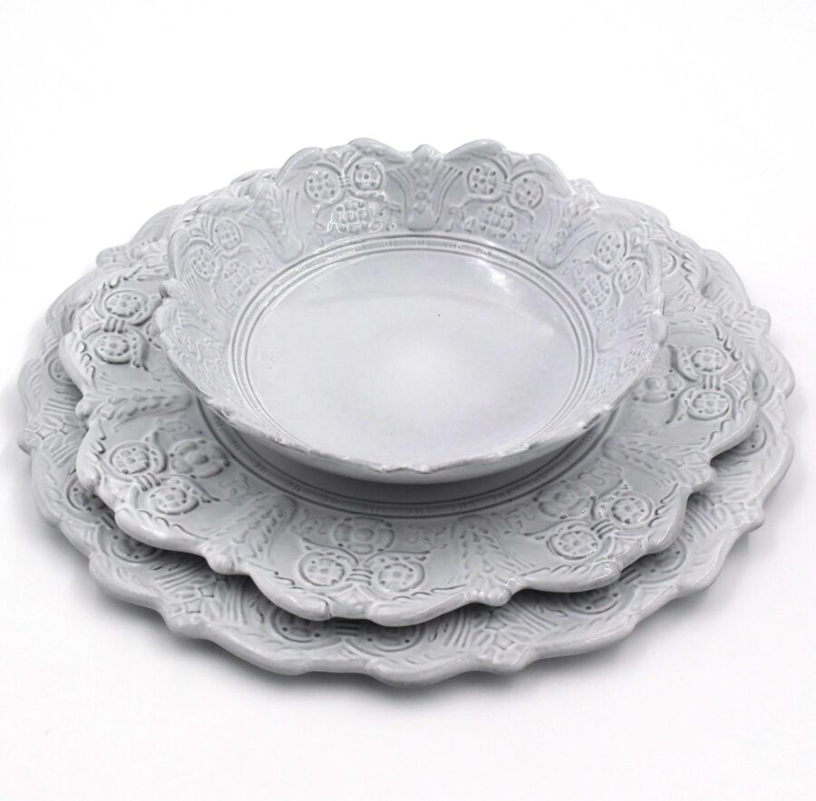 Platzteller "Berain" (32 cm). Weißes Geschirr von Niderviller – Bild 4