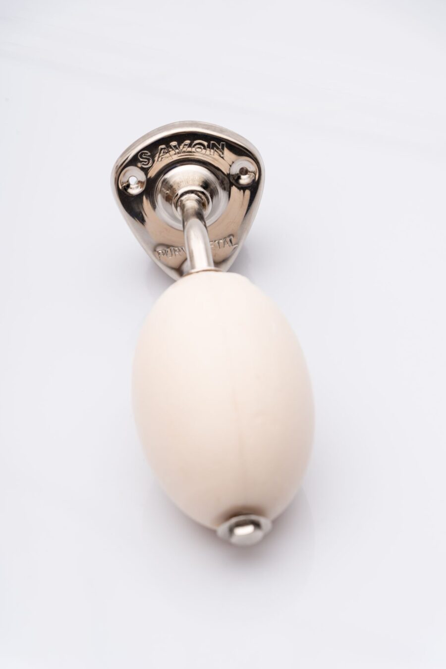 Seifenhalter Edelstahl „Savon Rotatif“ inkl. Seife, 260 g. La Savonnerie de Nyons, Duft „Fleur de Coton“