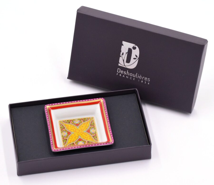 Deko-Schale "Dhara", 8 x 8 cm. Deshoulières. Porzellan, Gold – Bild 3