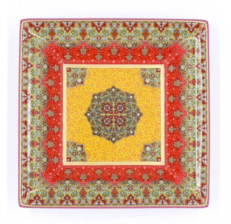 Deko-Schale "Dhara", 17,5 x 17,5 cm. Deshoulières. Porzellan, Gold