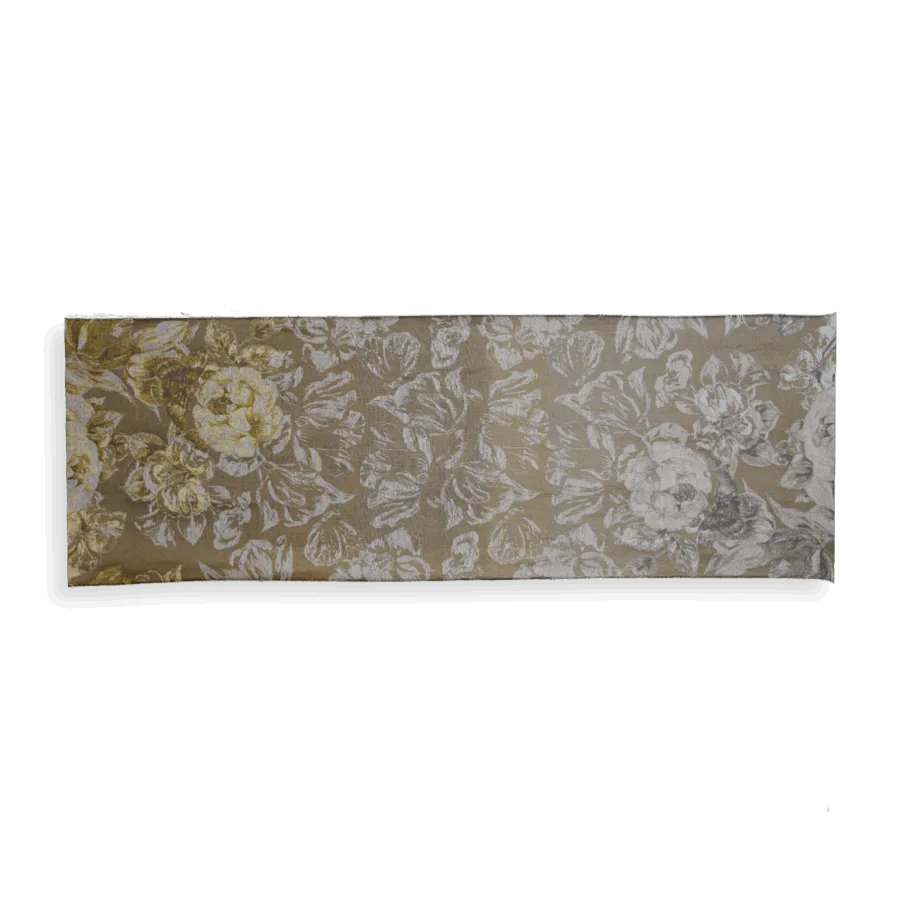 Seiden Merinoschal Damen "Botanic Beige", 180 x 60 cm. LA FABRIQUE d'écharpe, 60% Merino, 20% Baumwolle, 20% Seide – Bild 5