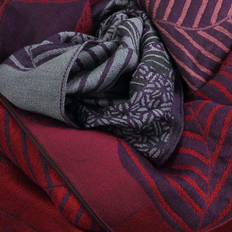Seiden Merinoschal Damen "Amour Rot", 190 x 65 cm. LA FABRIQUE d'écharpe, 50% Merino, 25% Baumwolle, 25% Seide – Bild 2