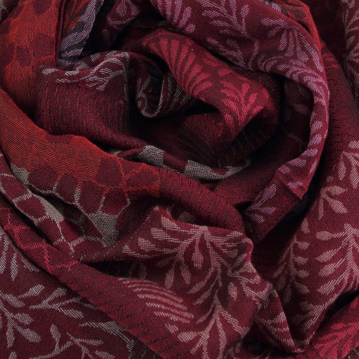 Seiden Merinoschal Damen. "Charme Rot", 195 x 45 cm. LA FABRIQUE d'écharpe, Merino, Baumwolle, Seide – Bild 4