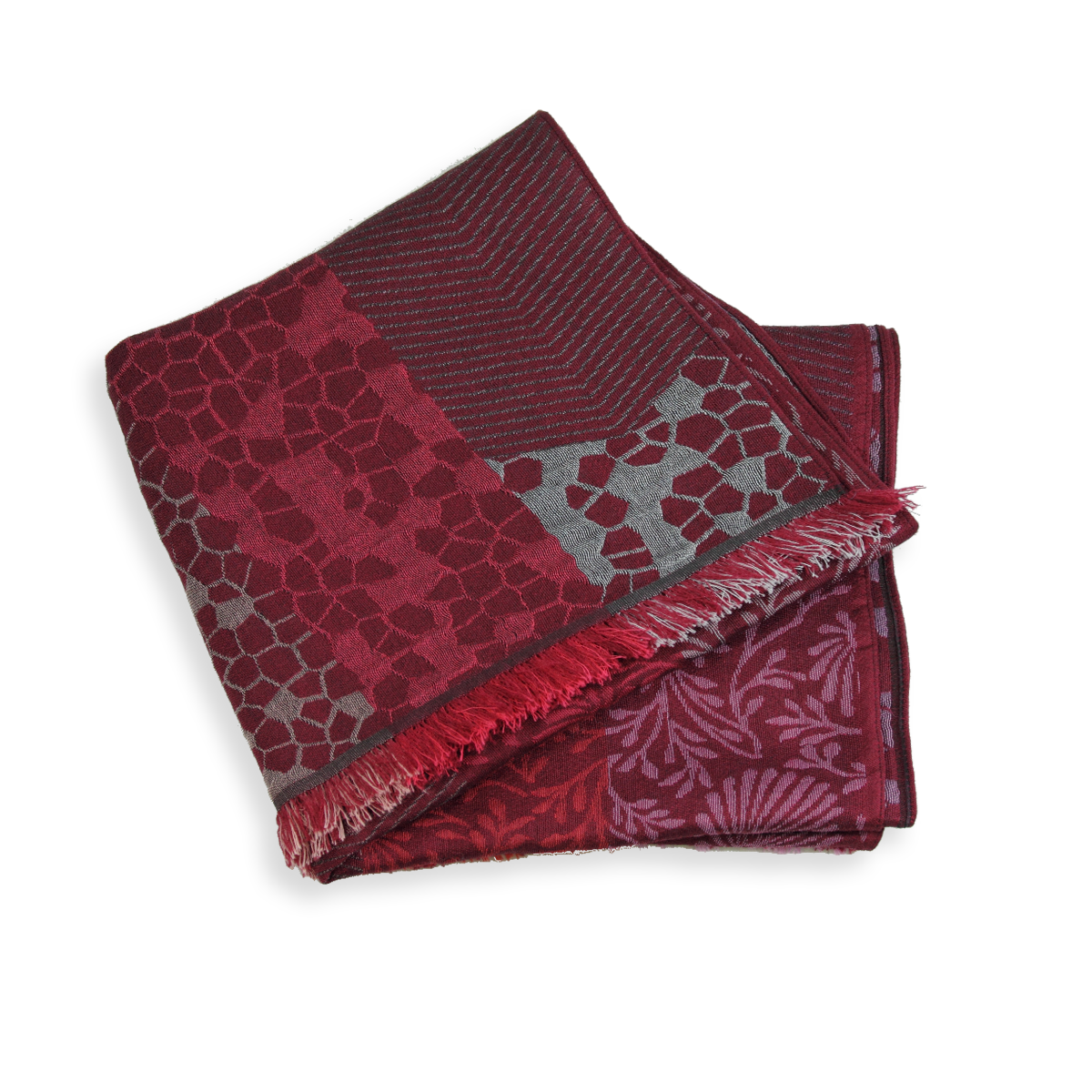 Seiden Merinoschal Damen. "Charme Rot", 195 x 45 cm. LA FABRIQUE d'écharpe, Merino, Baumwolle, Seide – Bild 6