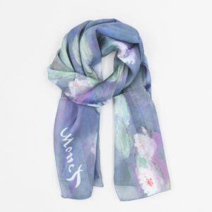 Seidenschal Damen Monet "Seerosen am Morgen", 140 x 40 cm. Brochier Soieries, 100% Seide