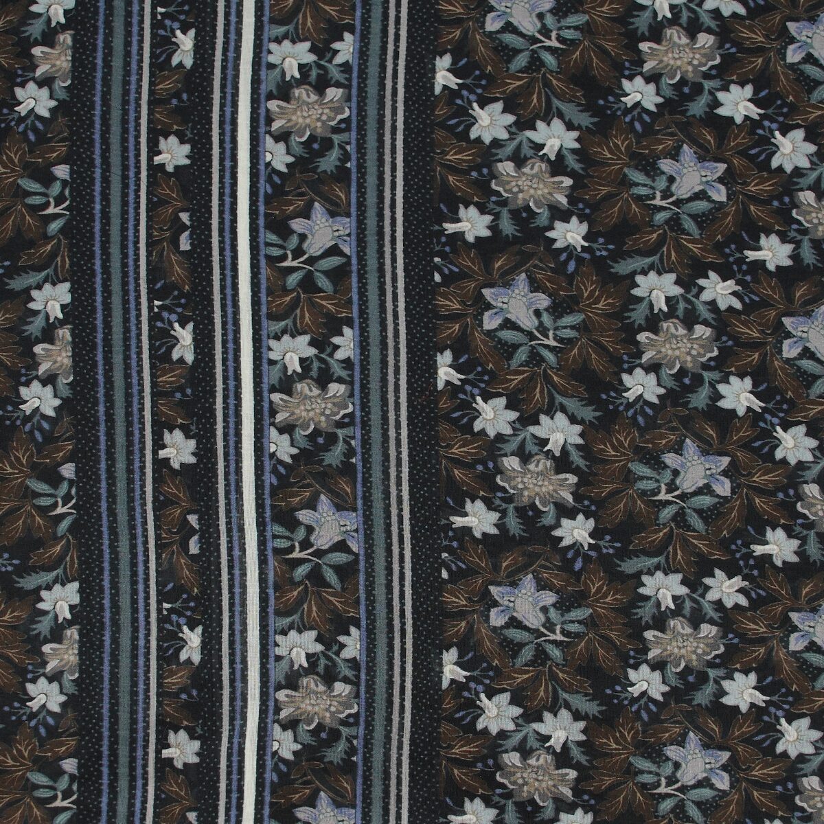 Seiden Baumwollschal Damen. "Garten Nachtfarben", 185 x 45 cm. LA FABRIQUE d'écharpe, 80% Baumwolle, 20% Seide – Bild 2