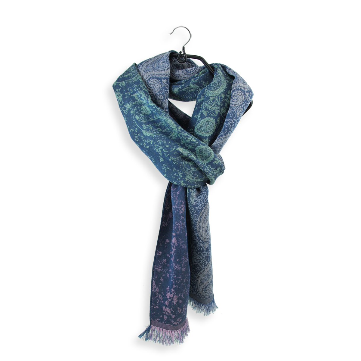 Seiden Baumwollschal Damen. "Mumbai", 190 x 50 cm. LA FABRIQUE d'écharpe, 70% Baumwolle, 30% Seide