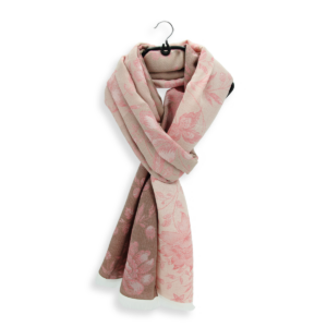 Baumwollschal Damen. "Versailles Rosa", 160 x 55 cm. LA FABRIQUE d'écharpe. Baumwolle, Modal, Leinen
