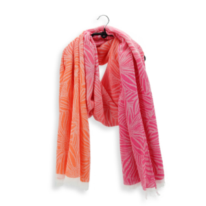 Baumwollschal Damen. "Summer Pink", 190 x 85 cm. LA FABRIQUE d'écharpe, 60% Baumwolle, 40% Modal