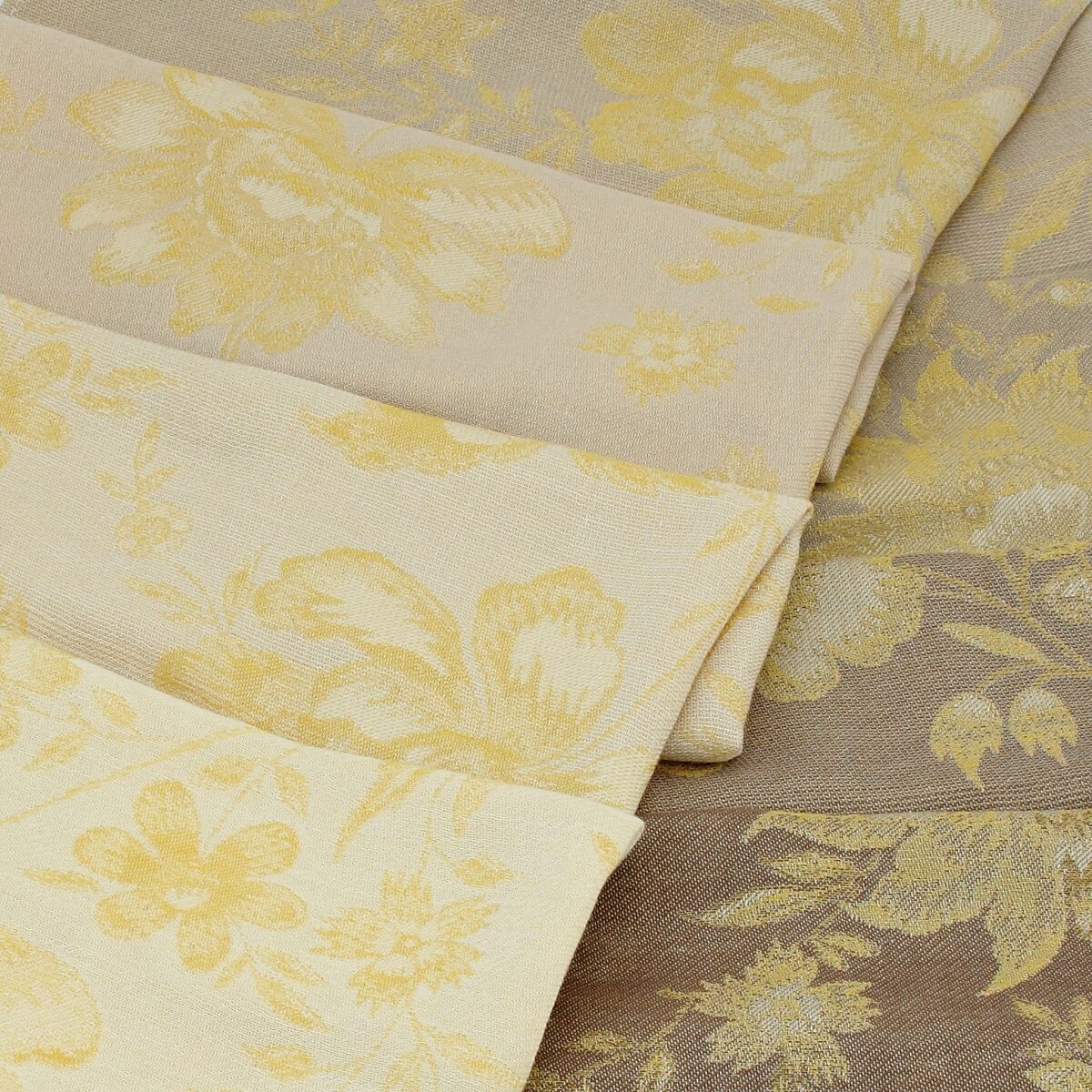 Baumwollschal Damen. "Versailles Gelb", 160 x 55 cm. LA FABRIQUE d'écharpe. Baumwolle, Modal, Leinen – Bild 3