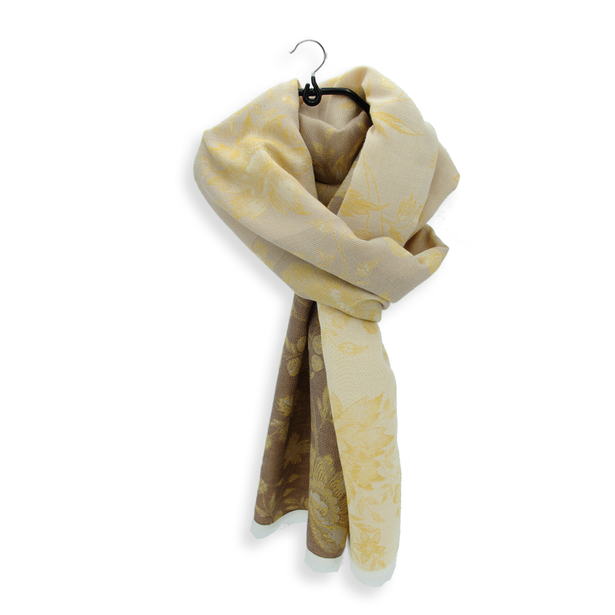 Baumwollschal Damen. "Versailles Gelb", 160 x 55 cm. LA FABRIQUE d'écharpe. Baumwolle, Modal, Leinen