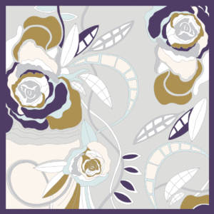 Seidentuch Damen. "Cloudy Violett", 90 x 90 cm. LA FABRIQUE d'écharpe, 100% Twill Bio Seide