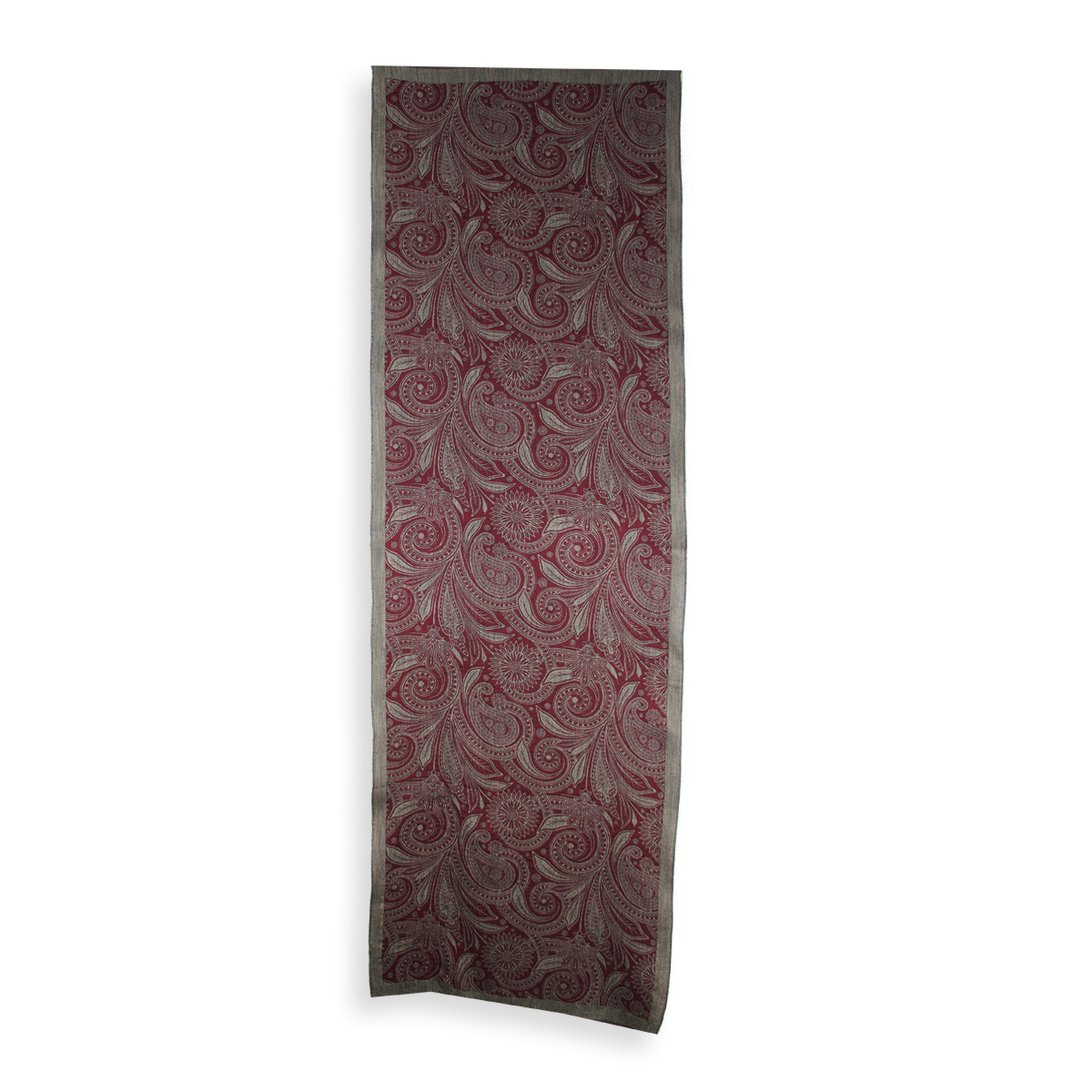 Seiden Merinoschal Damen. "Tradi Bordeaux", 185 x 55 cm. LA FABRIQUE d'écharpe, 80% Merino, 20% Seide – Bild 5