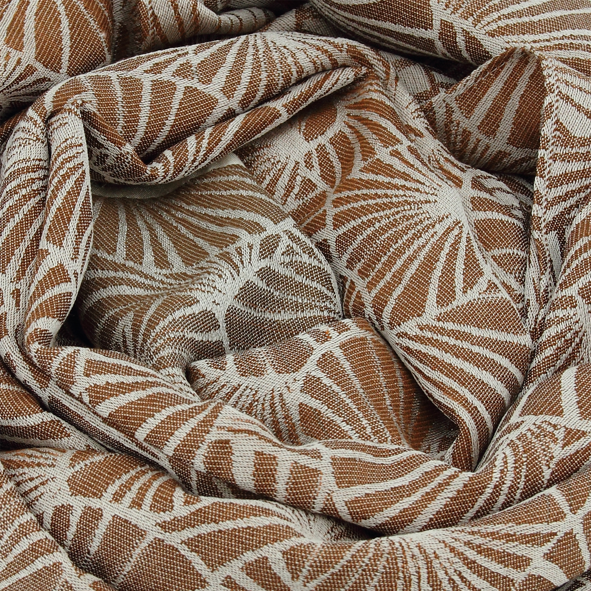 Seiden Merinoschal Damen. "Seerose Kastanienbraun", 180 x 45 cm. LA FABRIQUE d'écharpe, 60% Merino, 40% Seide – Bild 2